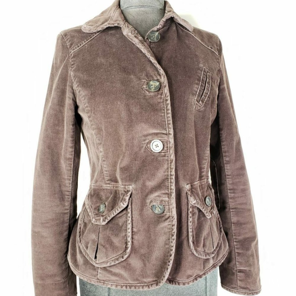 Gap Corduroy Womens Brown Jacket Blazer Size 10